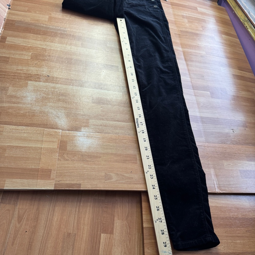 J. Brand Natasha sky high skinny black velvet jeans size 26 NWT, button fly - Picture 2 of 16